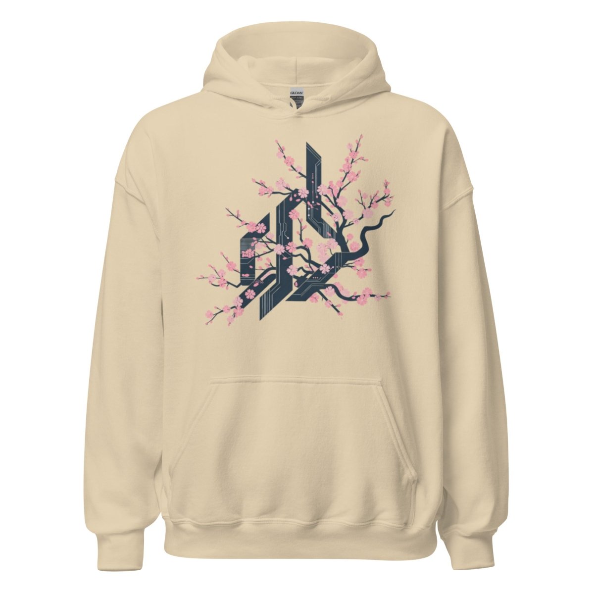 Unisex - Hoodie "CYBER FLOWER" - Streetwear - size_range | Black Ursus