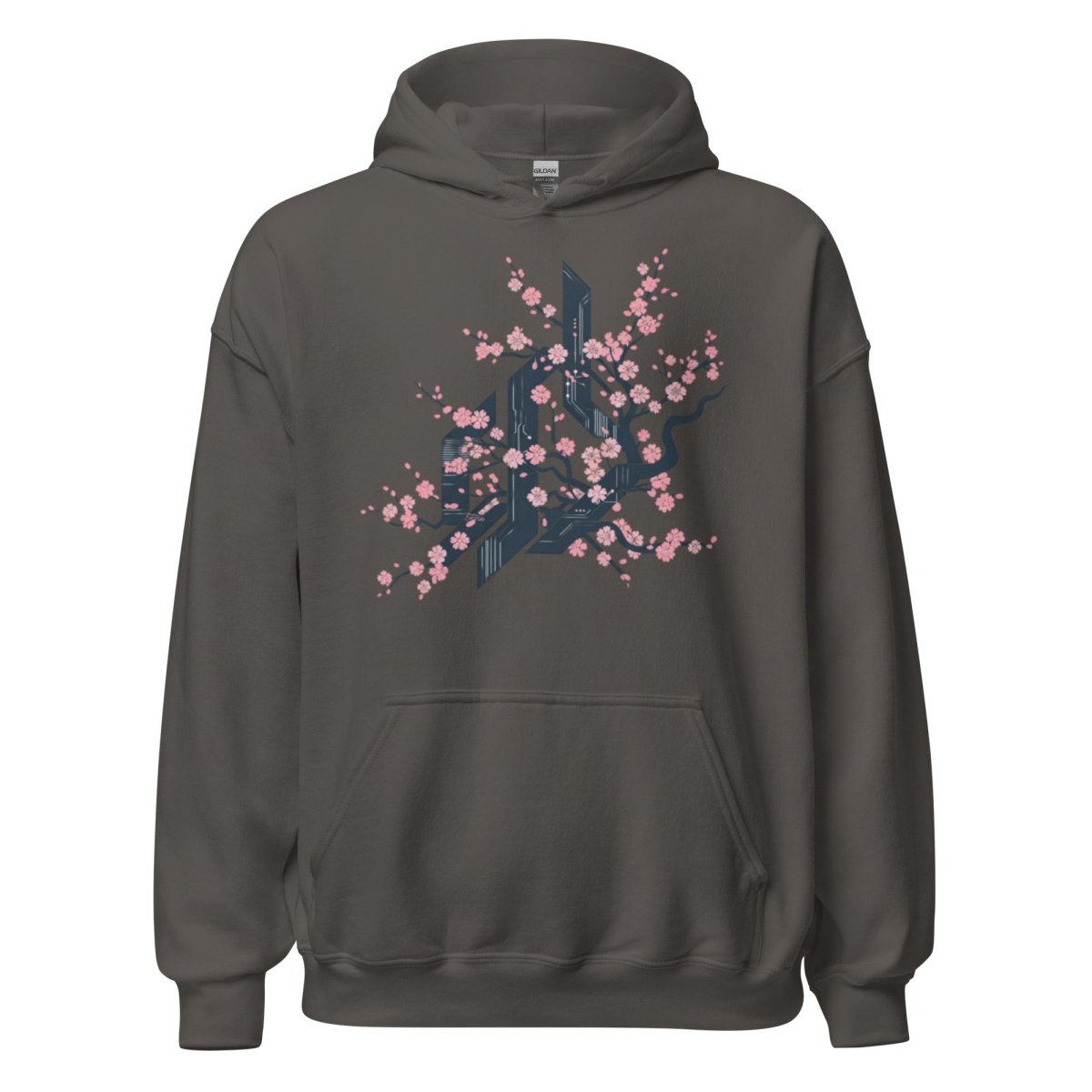 Unisex - Hoodie "CYBER FLOWER" - Streetwear - size_range | Black Ursus