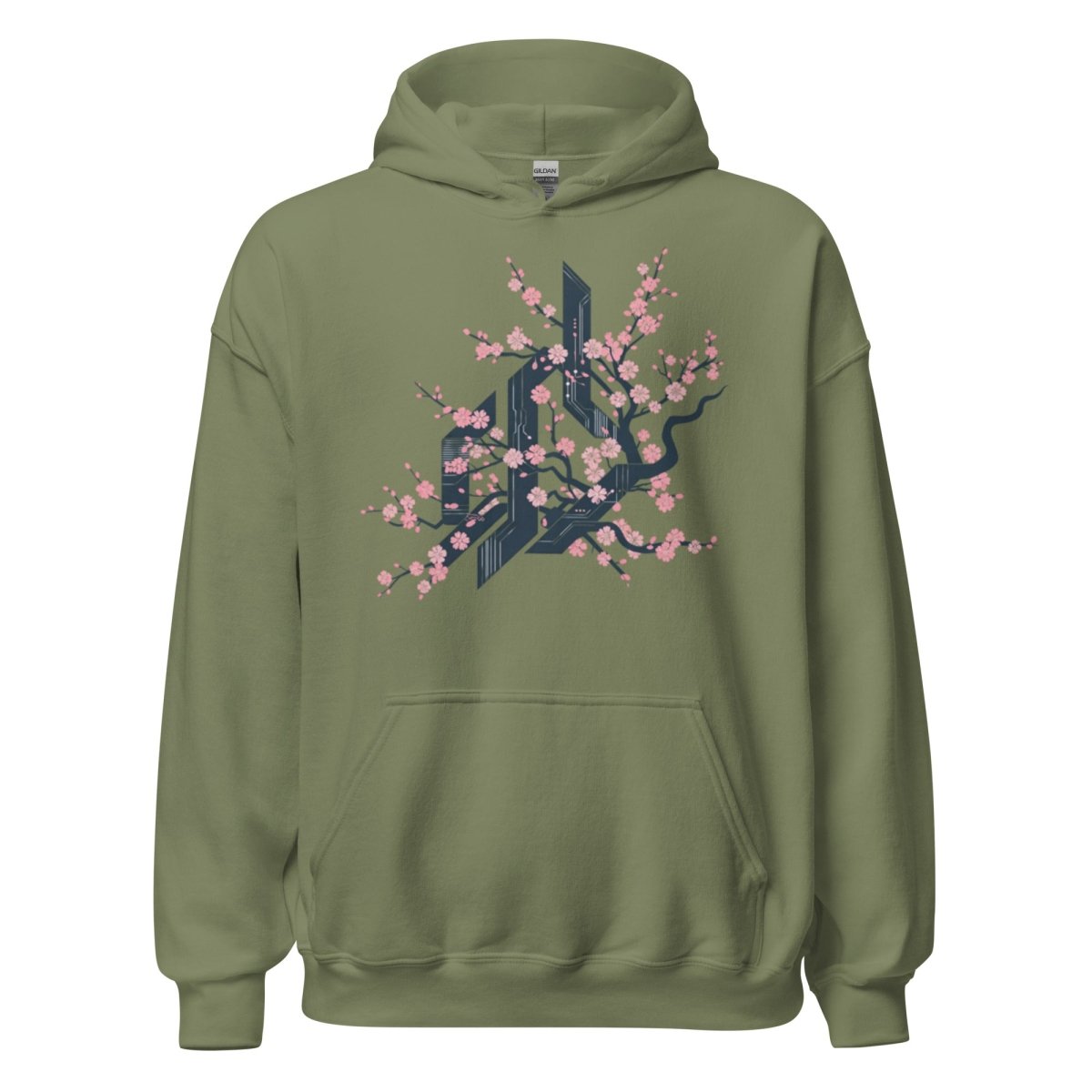 Unisex - Hoodie "CYBER FLOWER" - Streetwear - size_range | Black Ursus