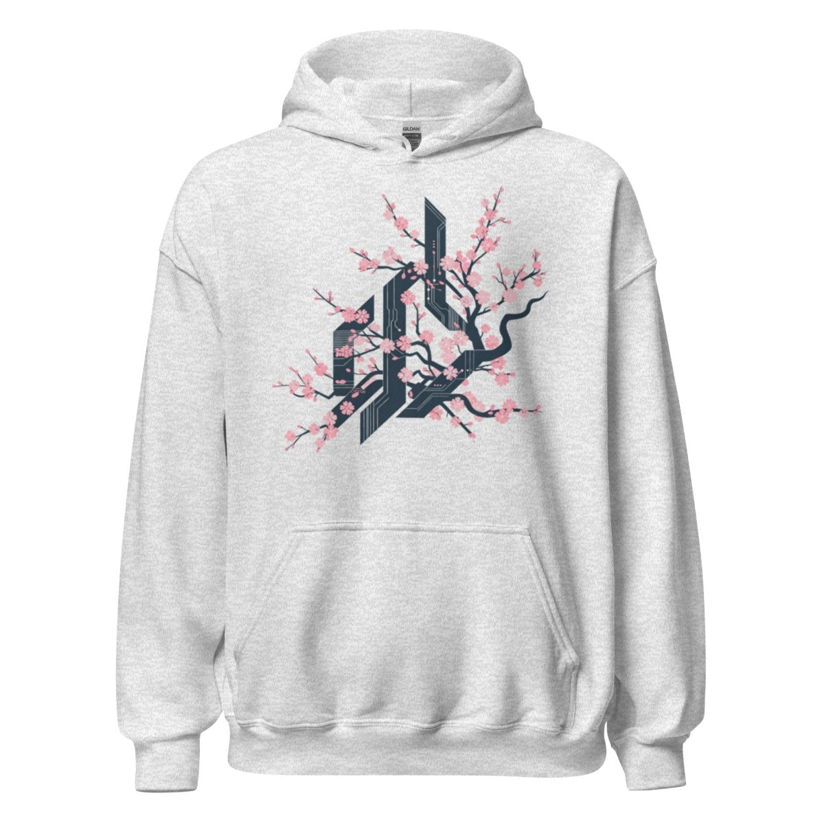 Unisex - Hoodie "CYBER FLOWER" - Streetwear - size_range | Black Ursus