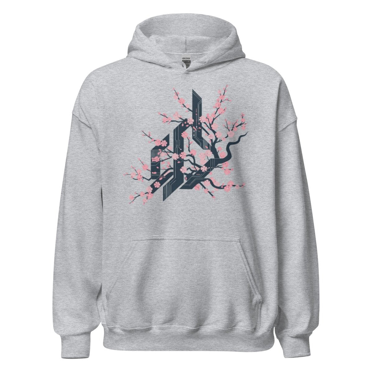 Unisex - Hoodie "CYBER FLOWER" - Streetwear - size_range | Black Ursus