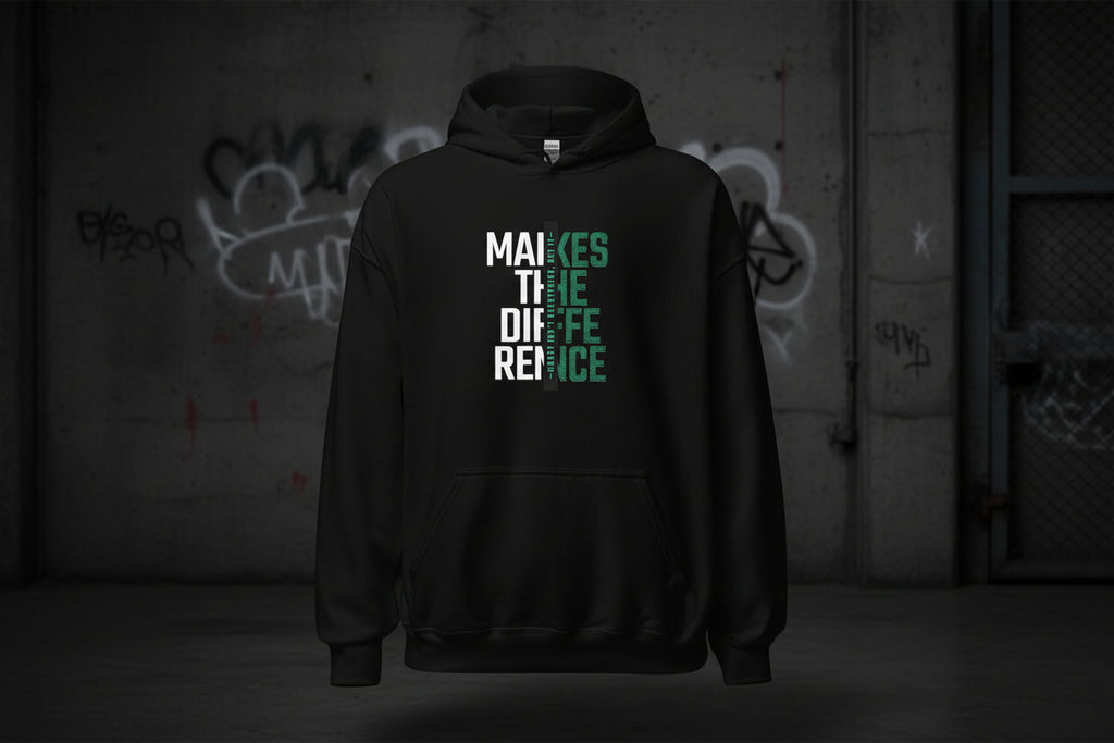Unisex Hoodie "Makes the Difference" - Streetwear - size_range | Black Ursus