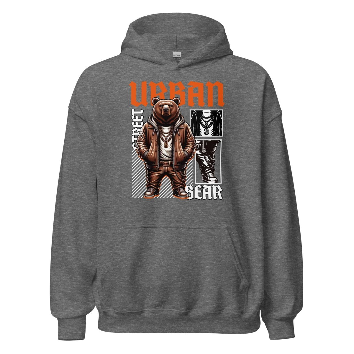 Unisex Hoodie "Urban BEAR" - Streetwear - size_range | Black Ursus