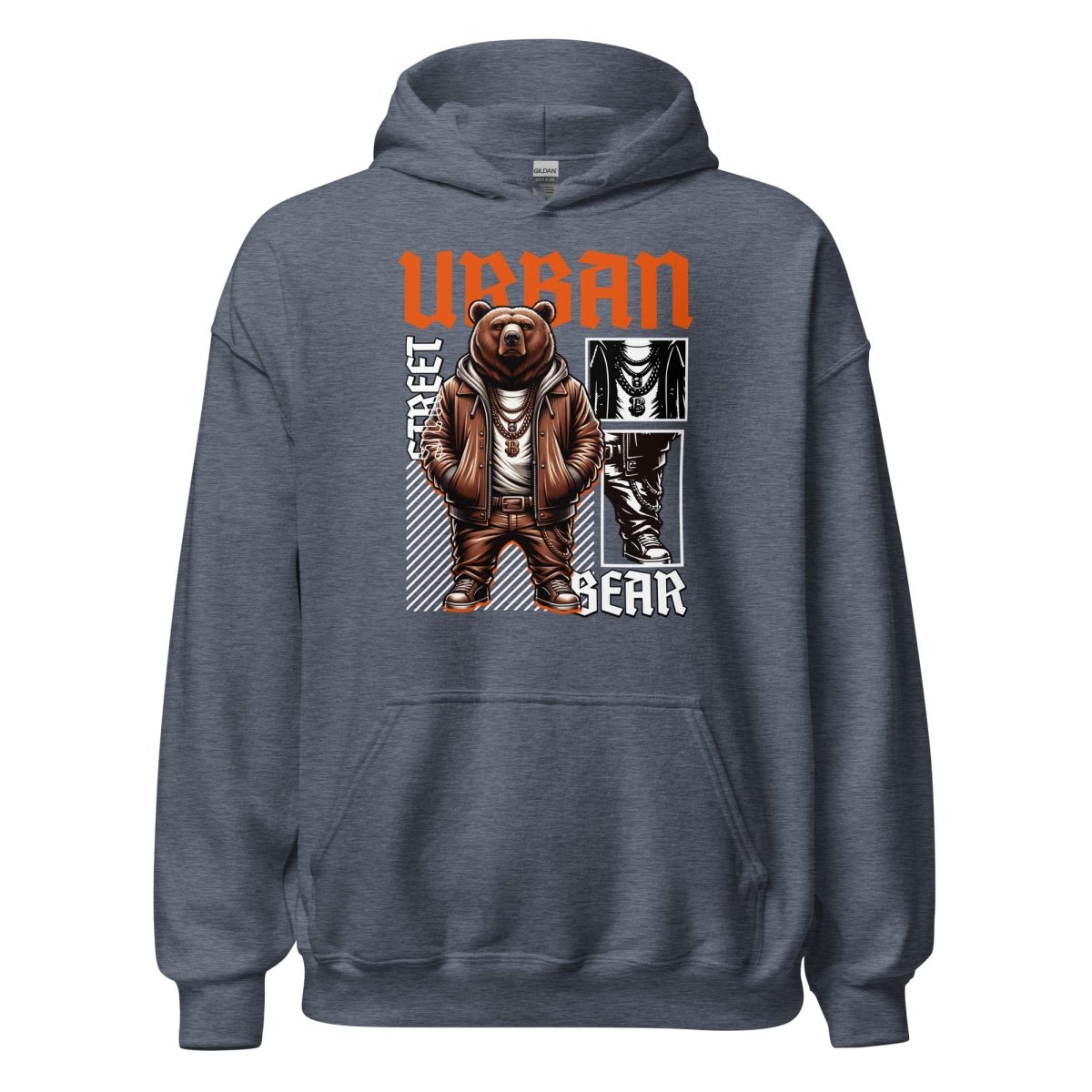 Unisex Hoodie "Urban BEAR" - Streetwear - size_range | Black Ursus