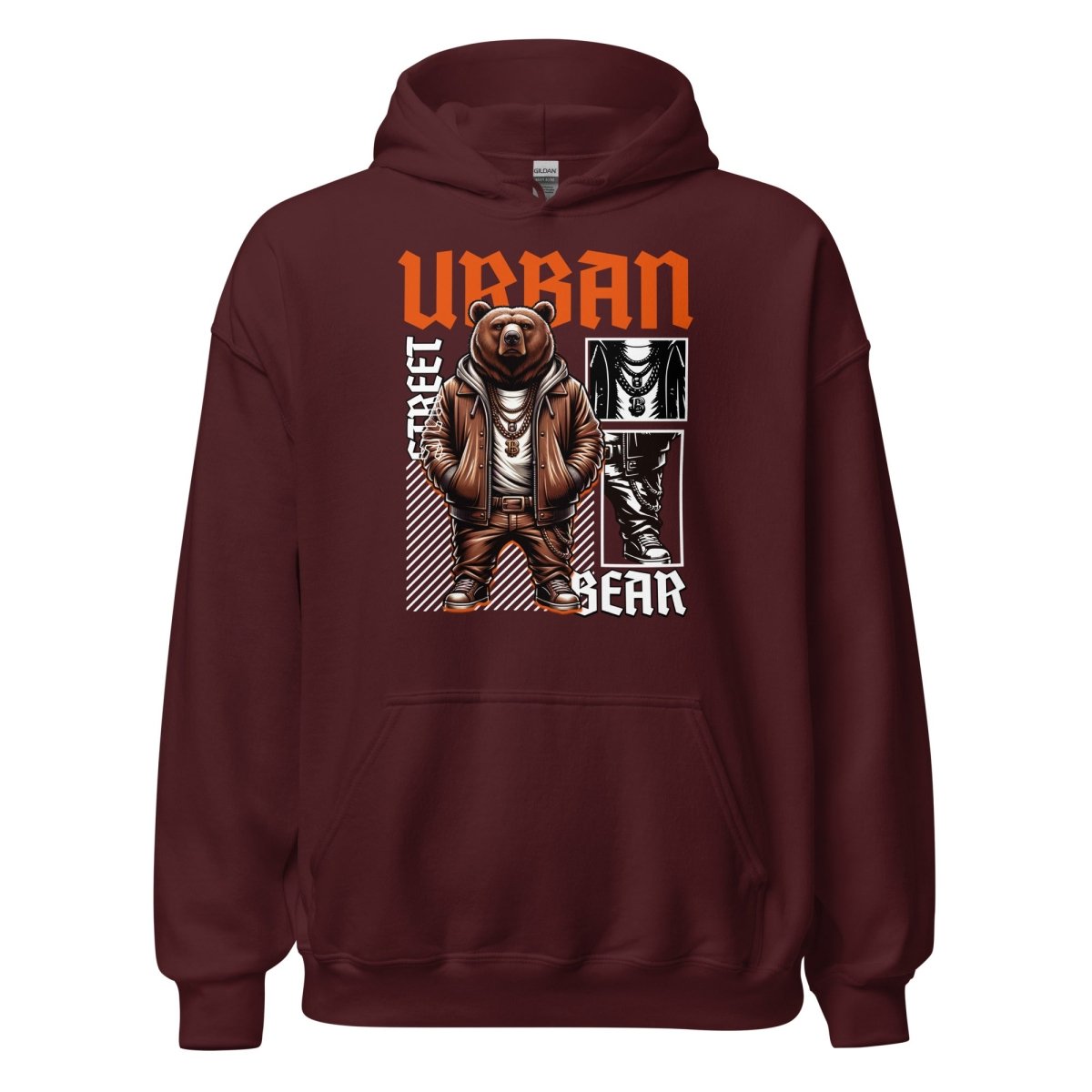 Unisex Hoodie "Urban BEAR" - Streetwear - size_range | Black Ursus