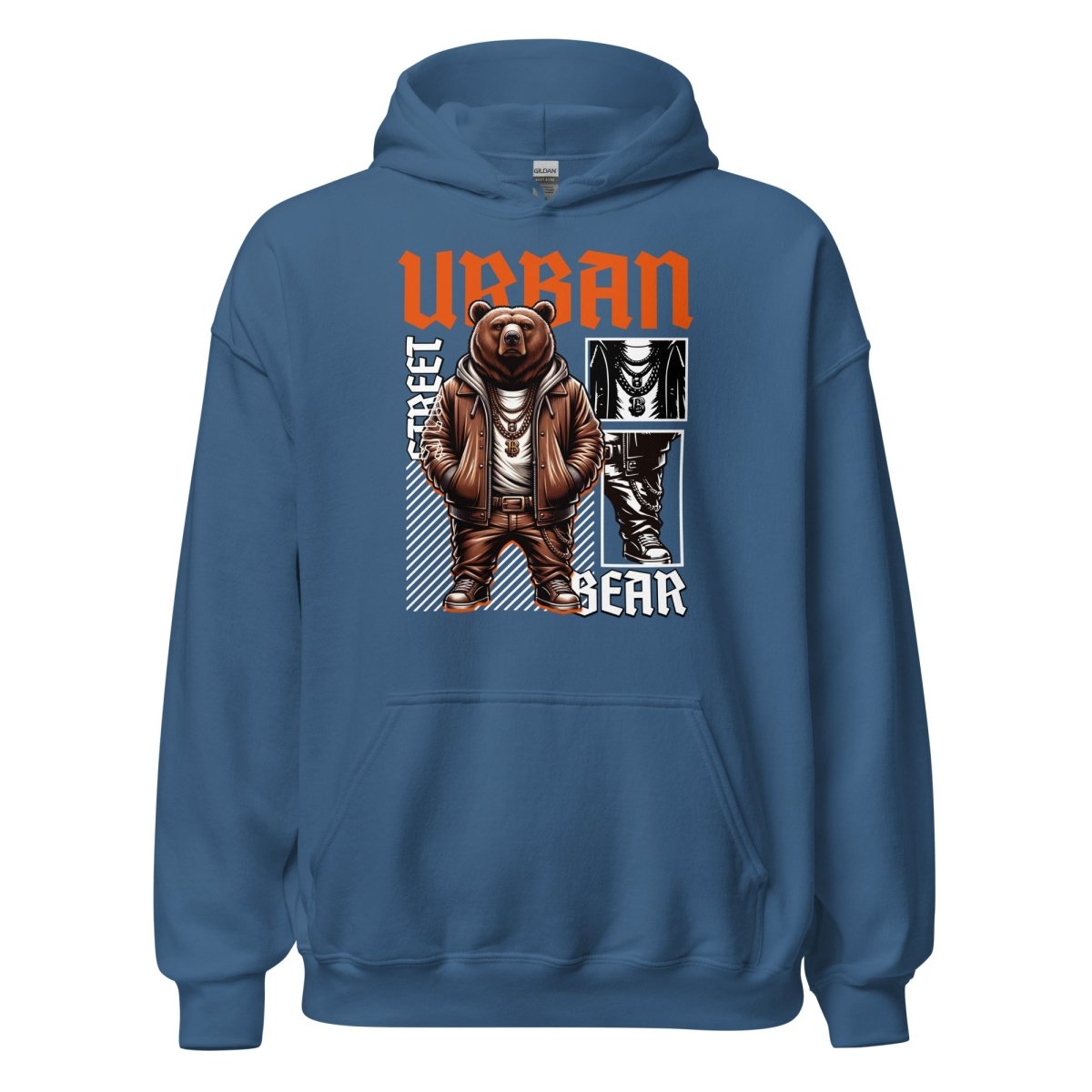 Unisex Hoodie "Urban BEAR" - Streetwear - size_range | Black Ursus