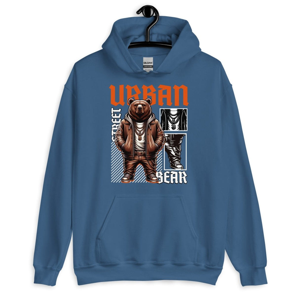 Unisex Hoodie "Urban BEAR" - Streetwear - size_range | Black Ursus