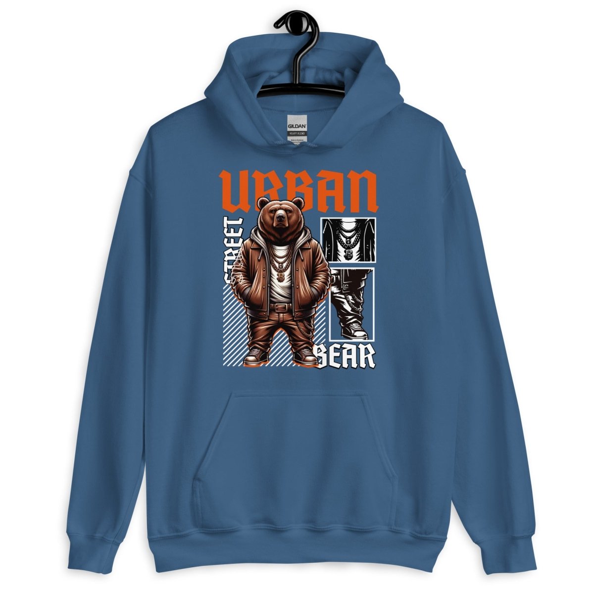 Unisex Hoodie "Urban BEAR" - Streetwear - size_range | Black Ursus