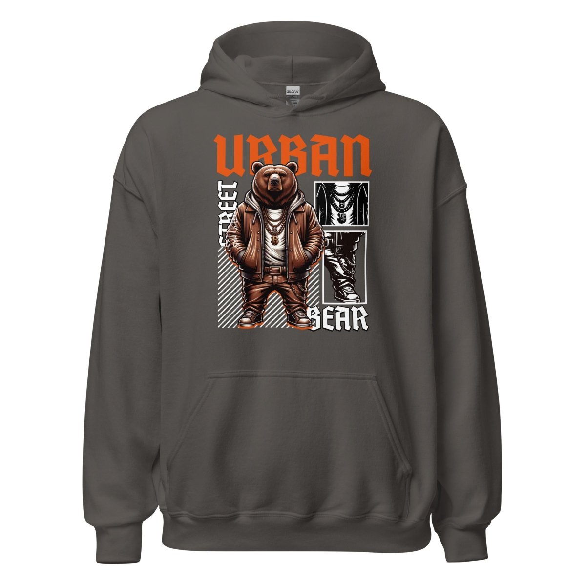 Unisex Hoodie "Urban BEAR" - Streetwear - size_range | Black Ursus