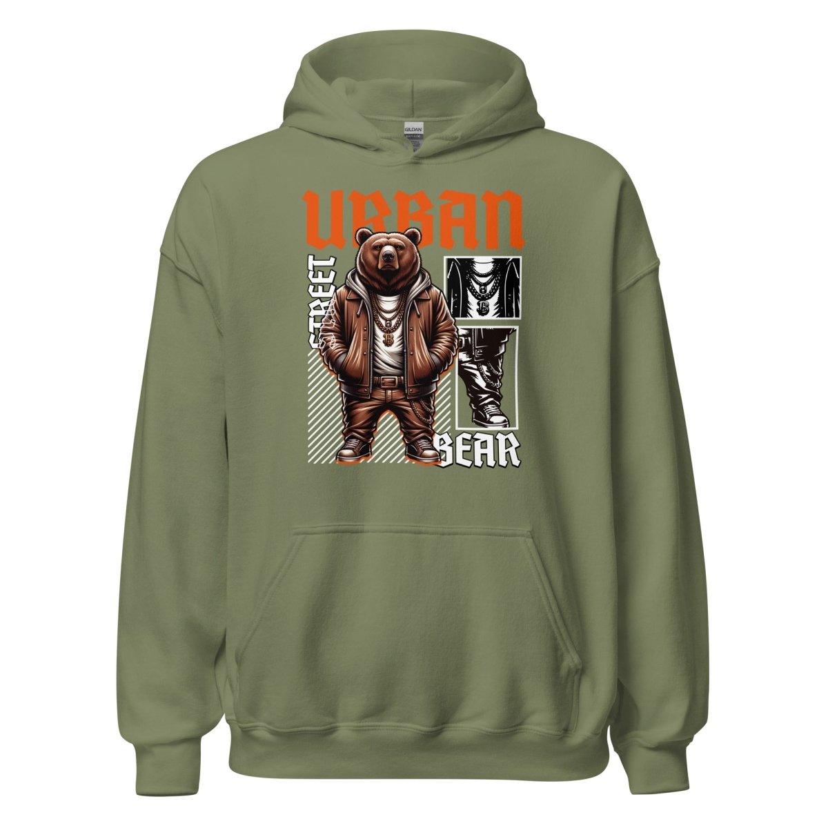 Unisex Hoodie "Urban BEAR" - Streetwear - size_range | Black Ursus