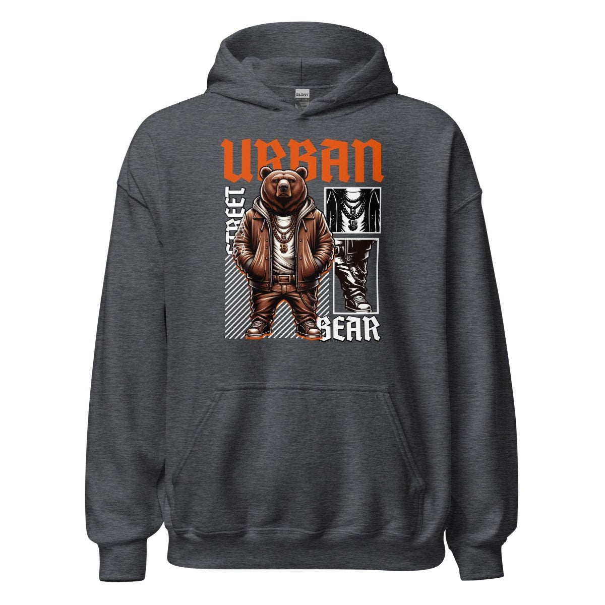 Unisex Hoodie "Urban BEAR" - Streetwear - size_range | Black Ursus