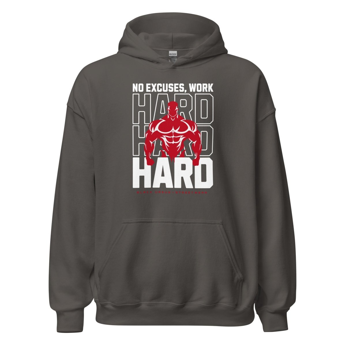 Unisex Hoodie " Work Hard" - Streetwear - size_range | Black Ursus