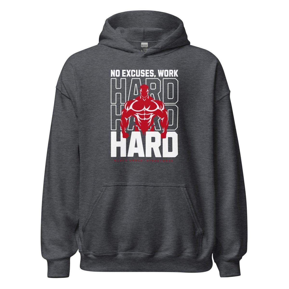 Unisex Hoodie " Work Hard" - Streetwear - size_range | Black Ursus