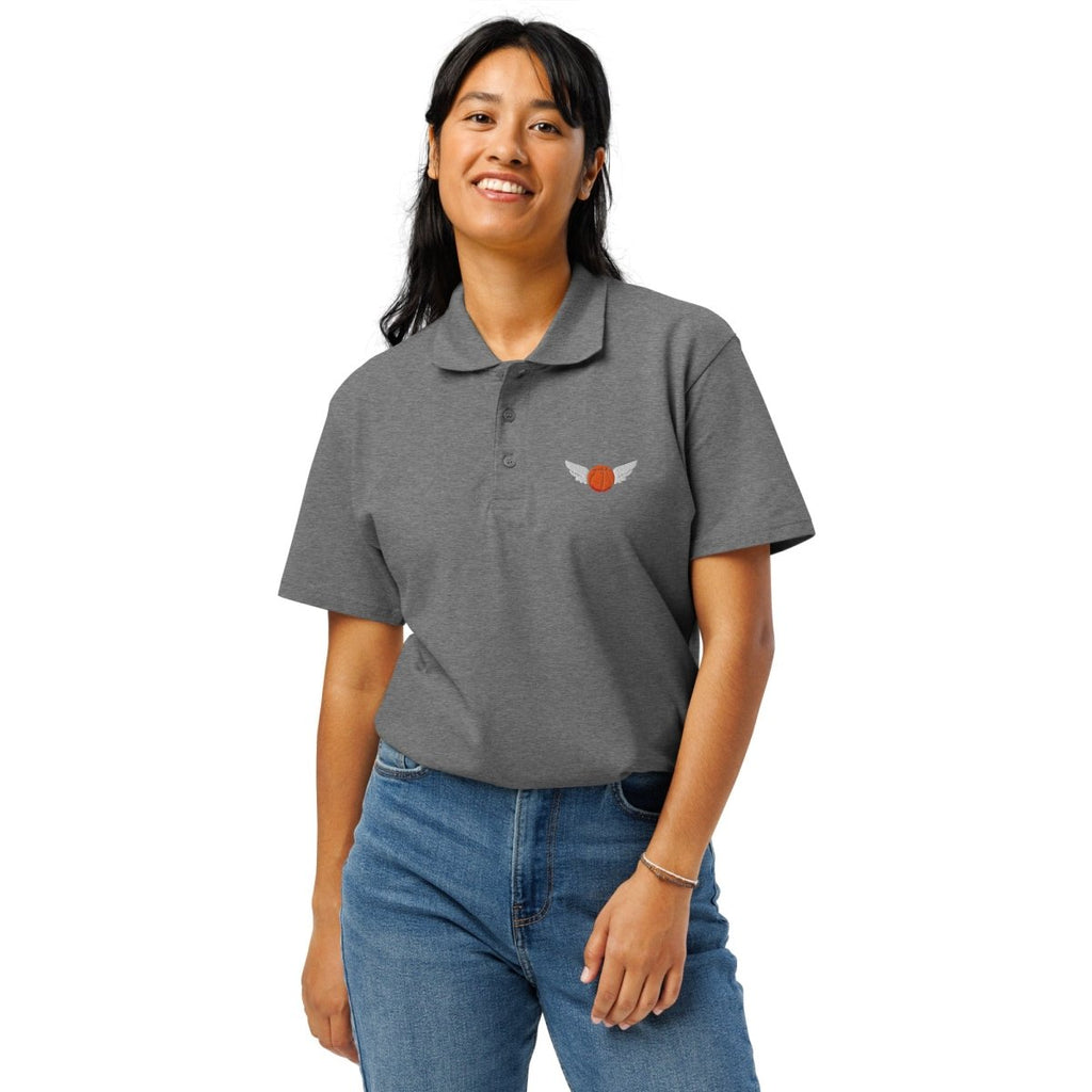 Polo Shirt "Flying Basketball" – Premium Stick, Unisex S–5XL | Black Ursus - Streetwear - size_range | Black Ursus