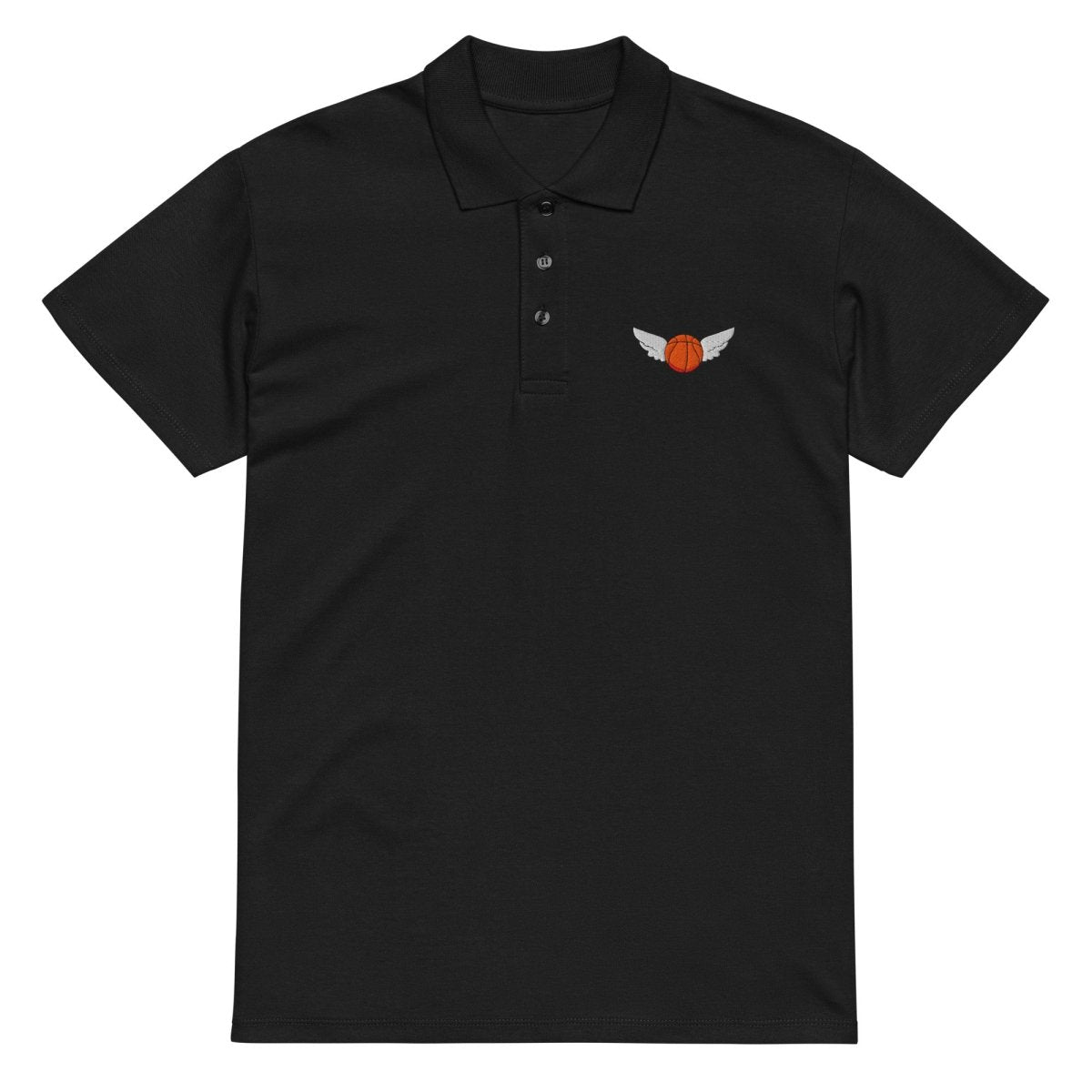 Polo Shirt "Flying Basketball" – Premium Stick, Unisex S–5XL | Black Ursus - Streetwear - size_range | Black Ursus
