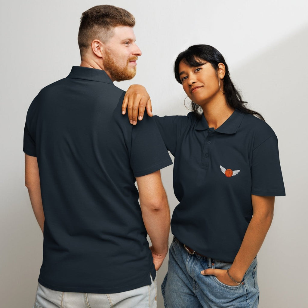 Polo Shirt "Flying Basketball" – Premium Stick, Unisex S–5XL | Black Ursus - Streetwear - size_range | Black Ursus
